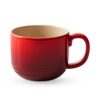 Chic Le Creuset Coupe Mugs Cherry Red ECoffeeFinder