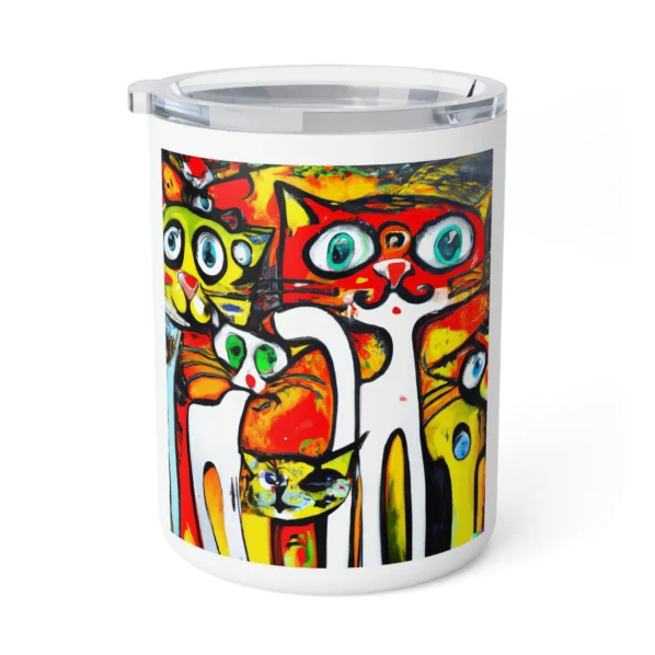 The Abstract Cat Crew Insulated Coffee Mug