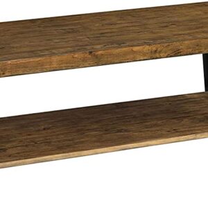 Emerald Home Chandler Rustic Industrial Solid Wood and Steel Coffee Table
