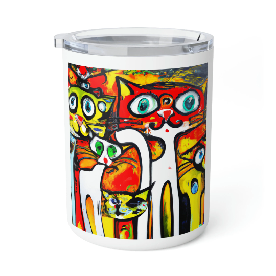 The Abstract Cat Crew Insulated Coffee Mug