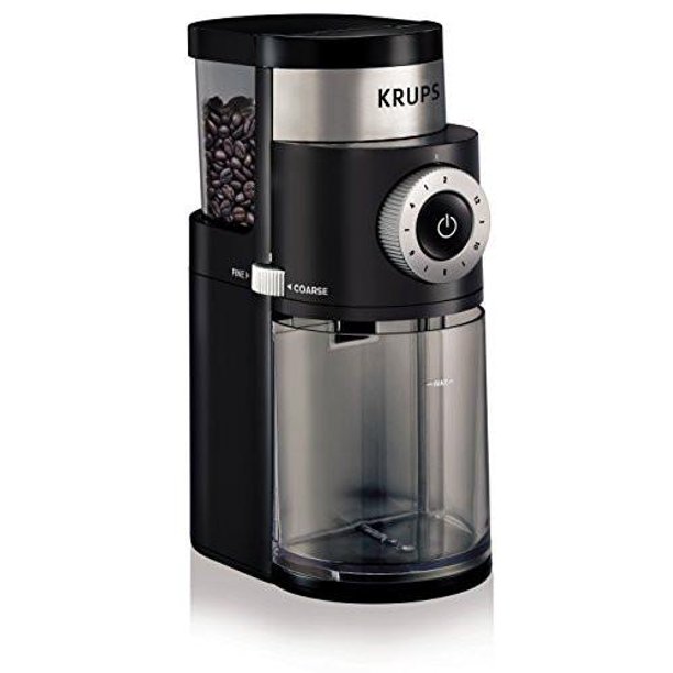 KRUPS GX5000 Professional Electric Coffee Burr Grinder with Grind Size and Cup Selection 7-Ounce Black
