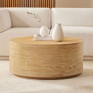 volume round drum coffee table 36 44 wood m