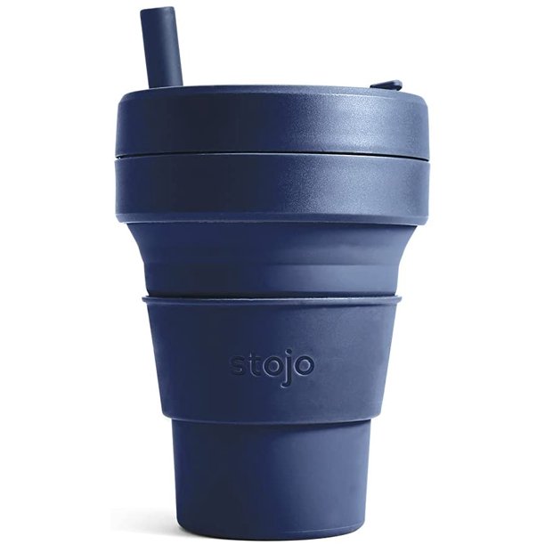 STOJO Collapsible Travel Cup with Straw ECoffeeFindr.com