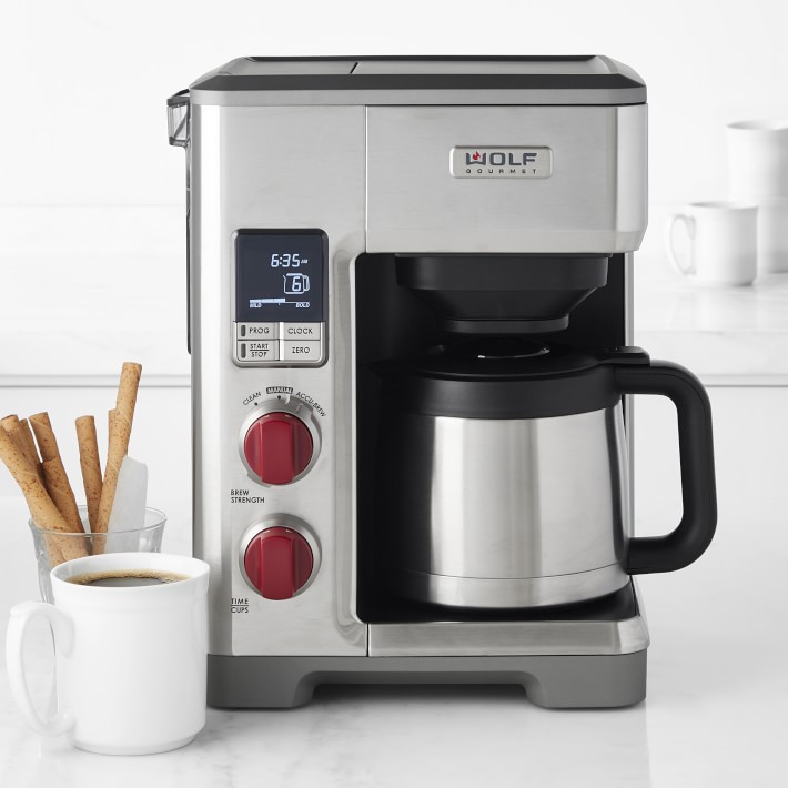 wolf gourmet automatic drip 10 cup coffee maker o