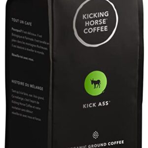 Kicking Horse Coffee, Kick Ass, Dark Roast, Ground, 10 Oz - Certified Organic, Fairtrade, Kosher Coffee