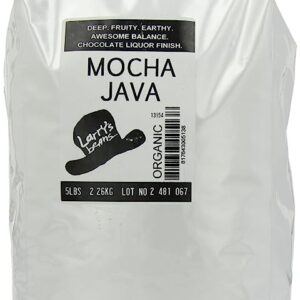 Larry's Coffee Organic Fair Trade Whole Bean 5 pound pack of FBA-|278514, Mocha Java Blend
