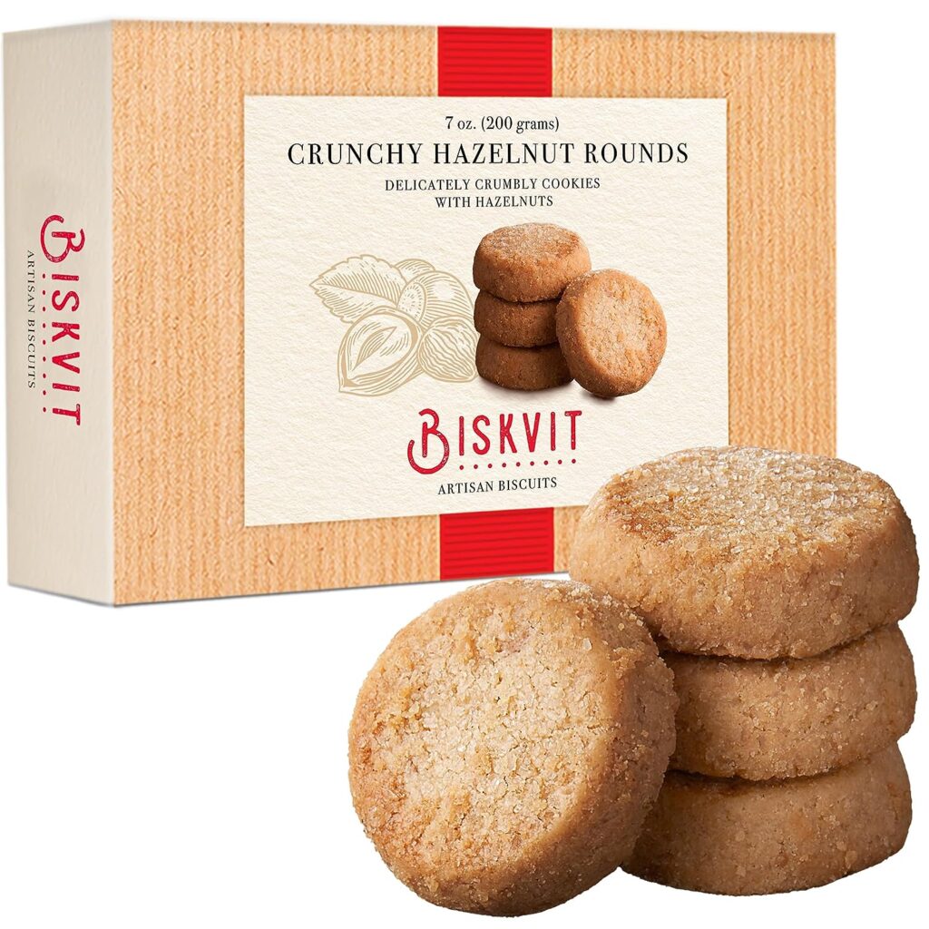 BISKVIT Hazelnut Butter Cookies Gourmet Belgian Hazelnut Butter Biscuits