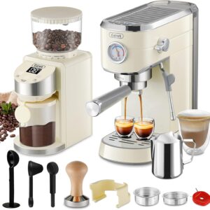 Gevi 20 Bar Professional Espresso Machine with 35 Precise Grind Settings Burr Coffee Grinder