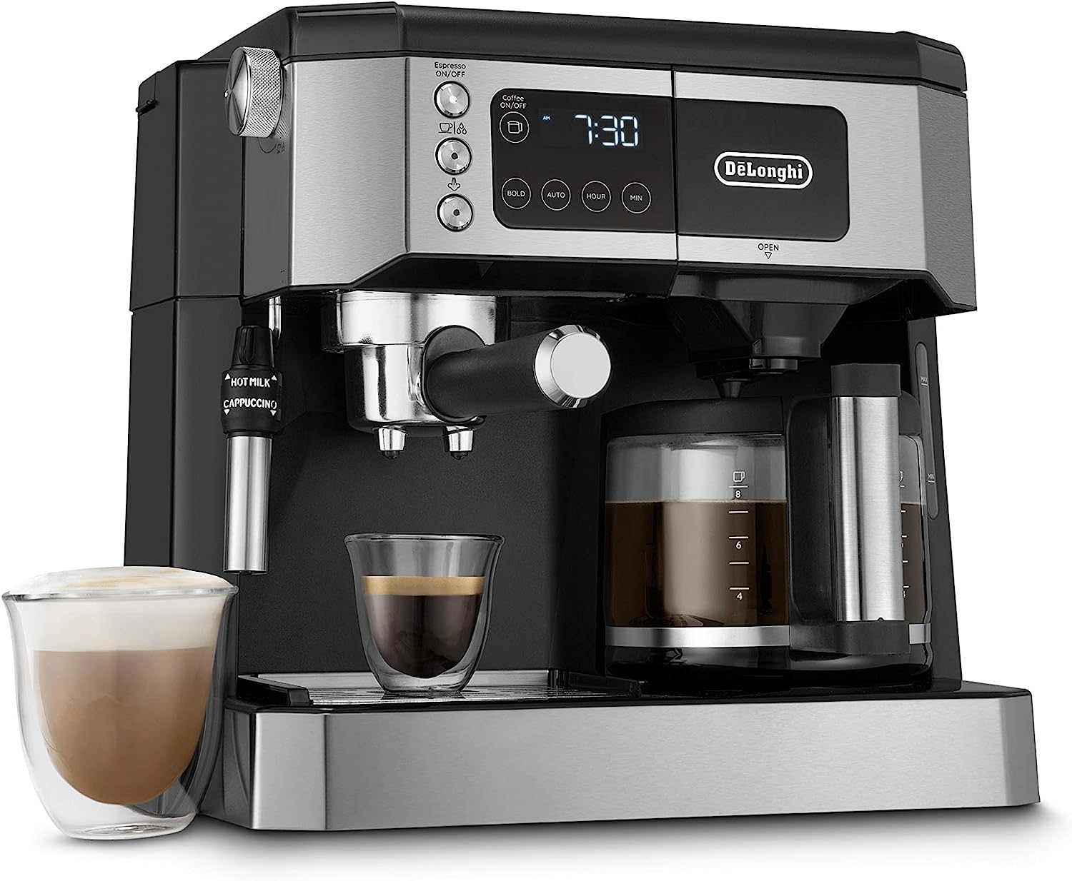 Smart Coffee Makers DeLonghi All in One Combination Coffee Maker Espresso Machine ECoffeeFinder.com 1