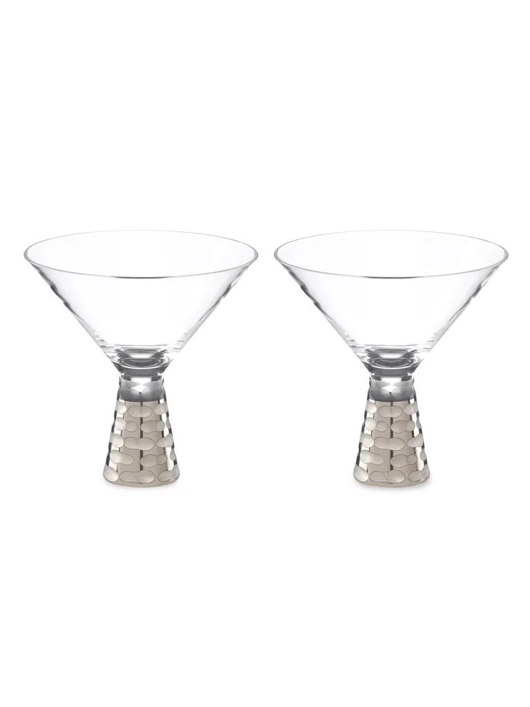 22Michael Wainwright Truro Platinum 2 Piece Martini Glass Set 22
