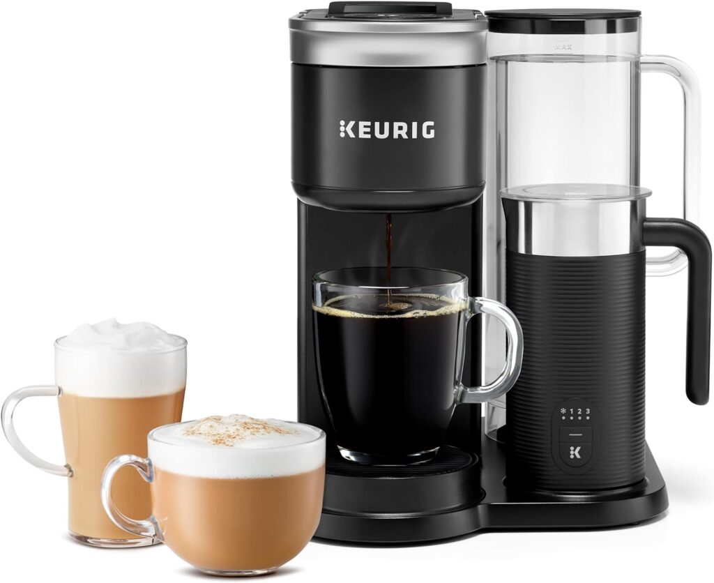 Keurig K Cafe SMART Single Serve K Cup Pod Coffee Latte and Cappuccino Maker Black