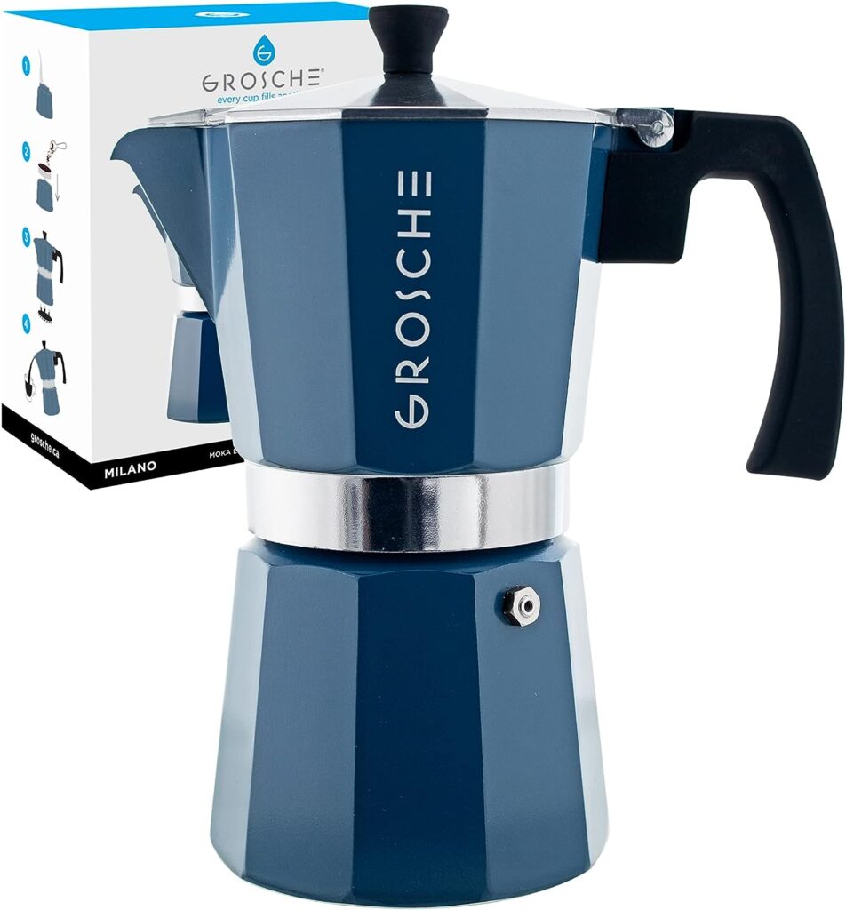 Grosche Milano Stovetop Moka Pot Espresso Maker ECoffeeFinder.com