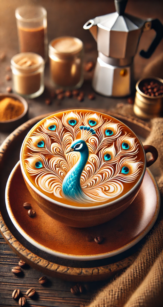 Latte Art Peacock ECoffeeFinder.com copy