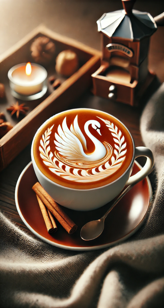 Latte Art Swan ECoffeeFinder.com 