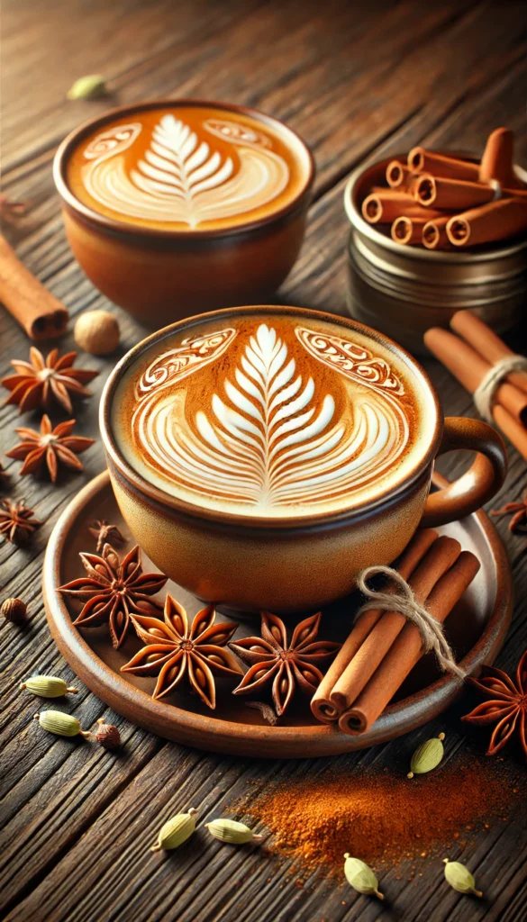 Spiced Chai Latte Art ECoffeeFinder.com