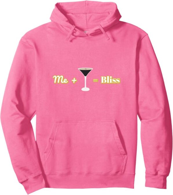 Me + Martini = Bliss Luxe Gold Design Pullover Hoodie1