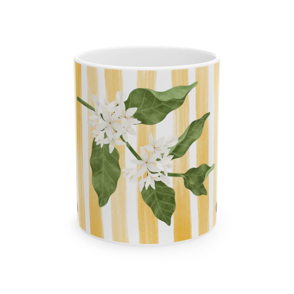 ECF Golden Stripes & Coffee Blossom Mug