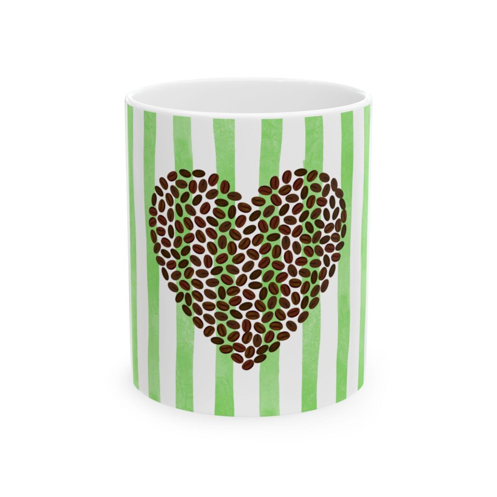 ECFgreen-white-stripes-coffee-bean-heart-mug