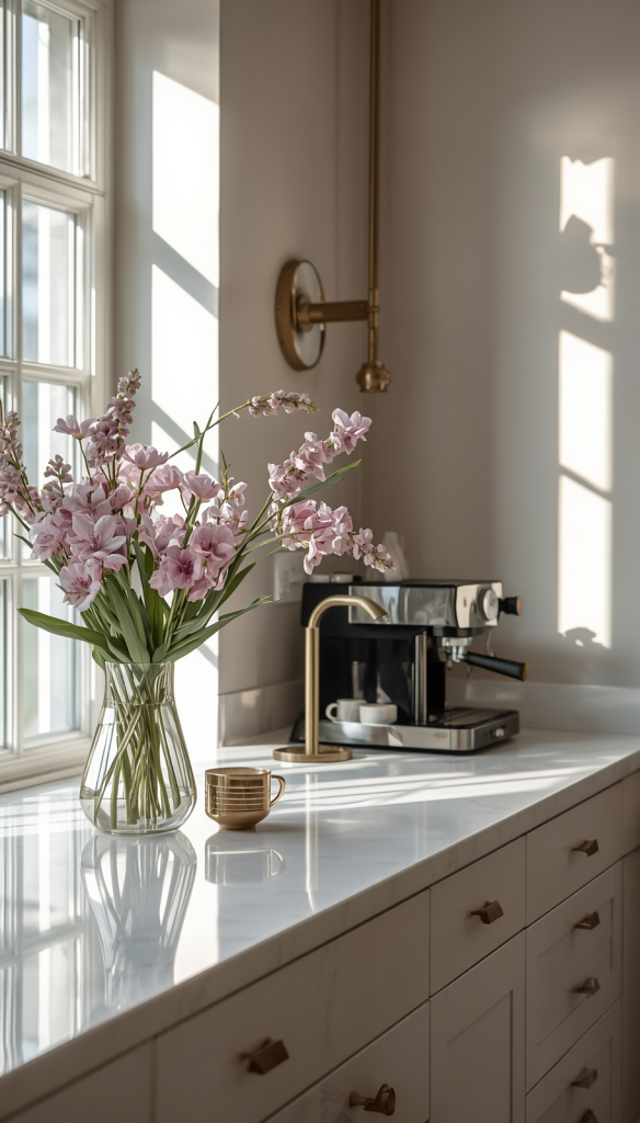Spring Coffee Bar Decor Quiet Luxury Styling Ideas