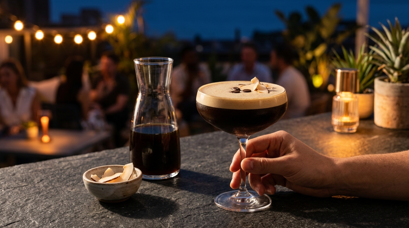 The Midnight Coconut: A Tropical Batch Espresso Martini for Summer