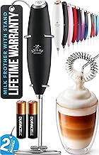 Handheld electric milk frothers