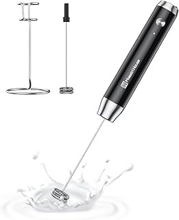 Handheld rechargeable milk frothers