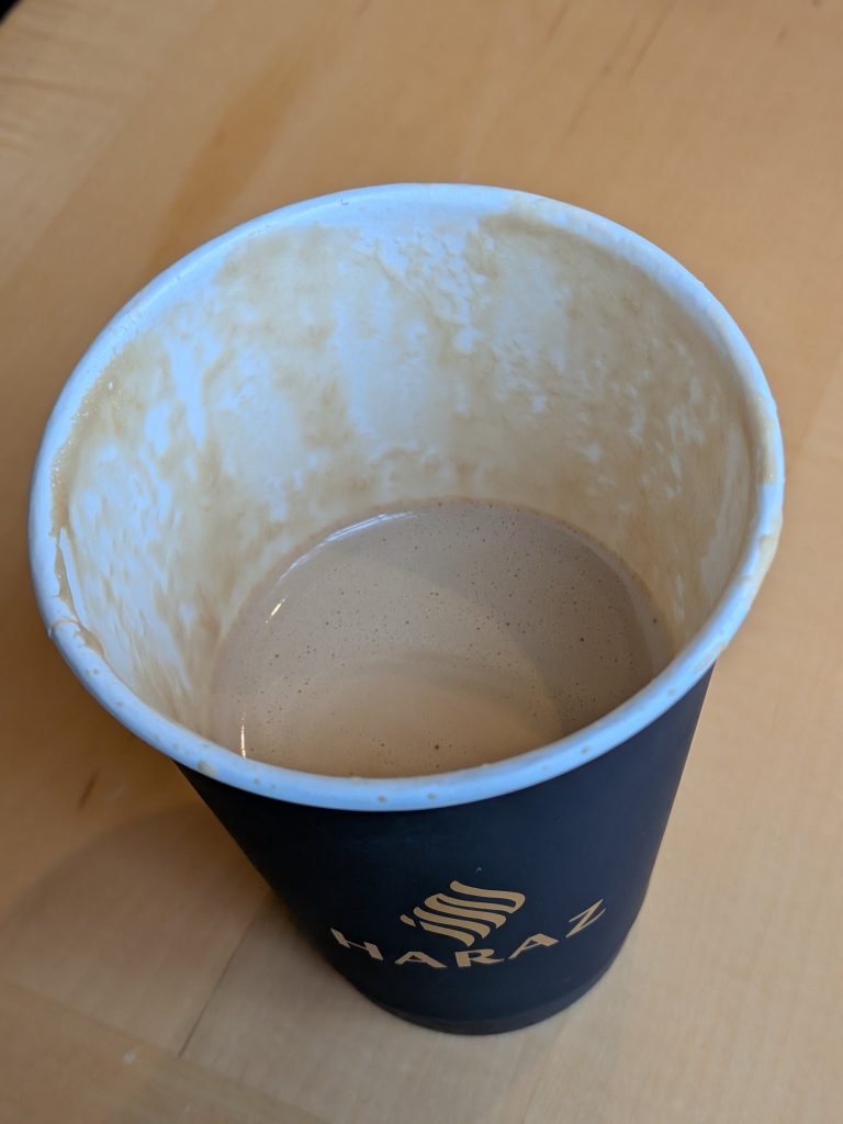 Haraz Coffee House salted caramel espresso latte