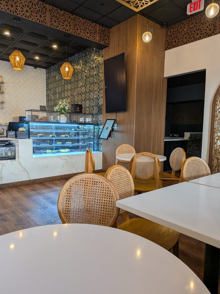 Haraz Coffee House in New Brunswick, from a well-roasted salted caramel latte to touchscreen ordering and a calm room for studying.